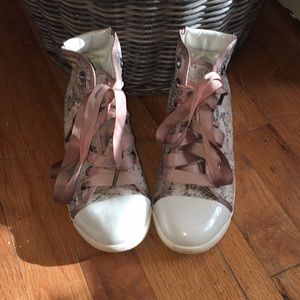 Steve Madden Faux Snake Skin Sneakers